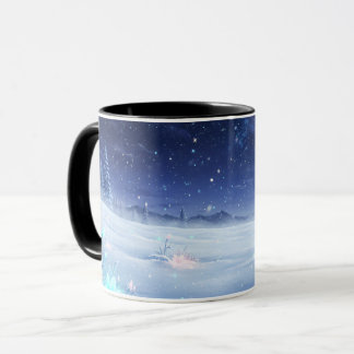 Winter Starlight Mok | Sneeuwlandschap Keramiek