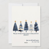 Winter Starry Pine Tree kerstvakantie Feestdagenkaart (Achterkant)
