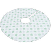 Winter Stars en Snowflake Pattern White Kerstboom Rok (Gekanteld)