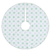 Winter Stars en Snowflake Pattern White Kerstboom Rok (Voorkant)