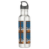 Winter Steel Water Bottle - Snow Globe  Waterfles (Achterkant)