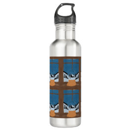 Winter Steel Water Bottle - Snow Globe  Waterfles