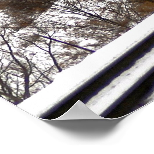 Winter Steenkooltrein Poster (Hoek)