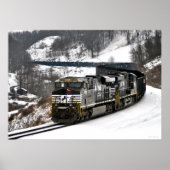 Winter Steenkooltrein Poster (Voorkant)