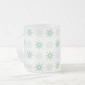 Winter Sterren en Snowflakes Patroon Matglas Koffiemok (Voorkant links)