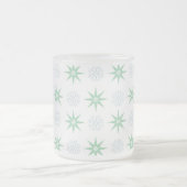 Winter Sterren en Snowflakes Patroon Matglas Koffiemok (Center)