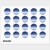 Winter Sterrennacht Ronde Sticker (Vel)
