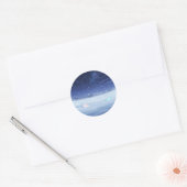 Winter Sterrennacht Ronde Sticker (Envelop)