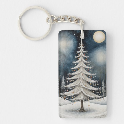 Winter Sterrennacht Sleutelhanger (Voorkant)