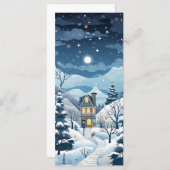 Winter sterrennacht wenskaart (Voorkant / Achterkant)