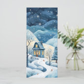 Winter sterrennacht wenskaart (Staand voorkant)