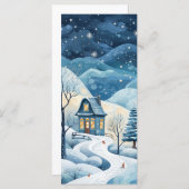 Winter sterrennacht wenskaart (Voorkant / Achterkant)