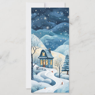 Winter sterrennacht wenskaart