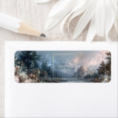 Winter Sterrenstof Sprookjeskasteel Retouradres Etiket (Insitu)