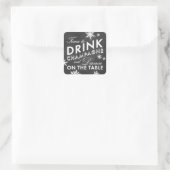 Winter Sticker Tijd om te Drinken Champagne (Tas)
