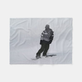 Winter Stilte - Snowboarder Fleece Deken