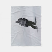 Winter Stilte - Snowboarder Fleece Deken (Voorkant)