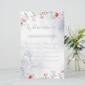 Winter stoffig blauw Waar waren we vrijgezellenfee (Staand voorkant)