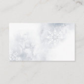 Winter stoffige blauwe sneeuw Datum nacht idee Informatiekaartje (Achterkant)