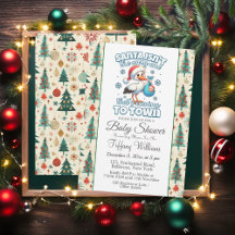 Winter Stork Precious Announcement Baby shower