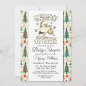 Winter Stork Precious Announcement Baby shower Kaart (Voorkant)