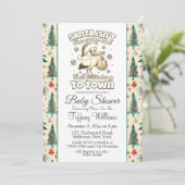 Winter Stork Precious Announcement Baby shower Kaart (Staand voorkant)