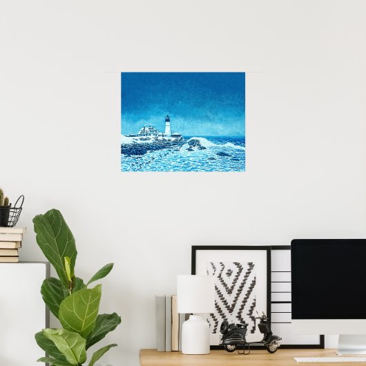 Winter Storm Bekijk Art Print (Thuiskantoor)