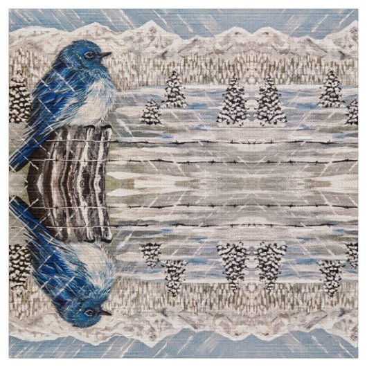 Winter Storm Bluebird Stof (Swatch)