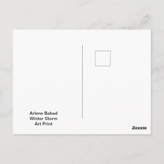 Winter Storm, Briefkaart (Achterkant)