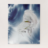 Winter Storm Fantasy Holiday Unicorn Legpuzzel (Verticaal)