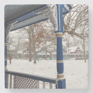 Winter Storm in Cottage City - Martha's Vineyard Stenen Onderzetter