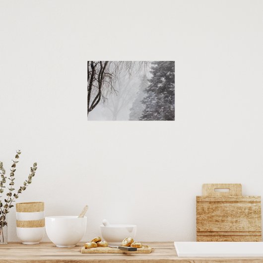 Winter storm, Ohio. Poster (Keuken)