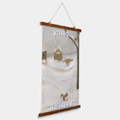 Winter Storm Personaliseer Houten Bovenwerk Wandta Hangend Wandkleed (Gebogen)
