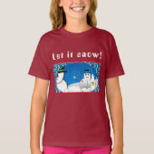 Winter Storm Snowman's Delight T-Shirt (Voorkant)