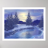 Winter Stream #2 met Proverbs Poster (Voorkant)