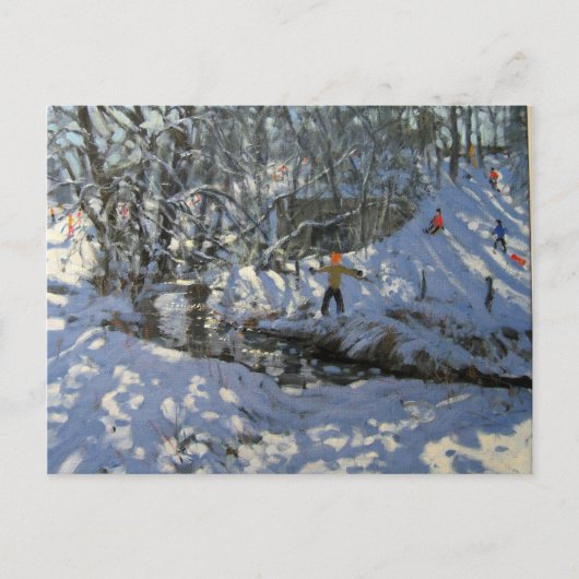 Winter Stream Derbyshire Briefkaart (Voorkant)