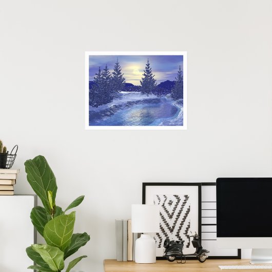 Winter Stream III Poster (Thuiskantoor)