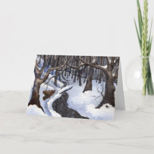 "Winter Streams #1" Land Road Wenskaart Kaart