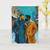 Winter Street Knuffel Kaart (Gele Bloem)