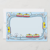 Winter Street Trams Kinder Verjaardag Kaart (Achterkant)