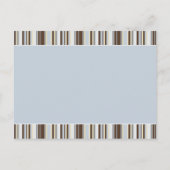 Winter Stripes Blue · Baby Aankondiging (Achterkant)