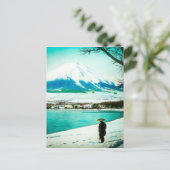 Winter Stroll Beneath Mt. Fuji 富 山  Japan Briefkaart (Staand voorkant)