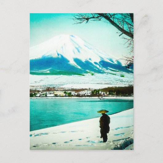 Winter Stroll Beneath Mt. Fuji 富 山  Japan Briefkaart (Voorkant)