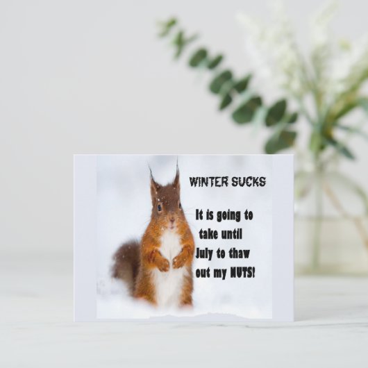 Winter Sucks Briefkaart (Staand voorkant)