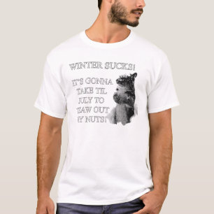 WINTER SUCKS! Het duurt tot juli om te ontdooien T-shirt