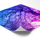 Winter Sun en Paarse bomen Poster (Hoek)