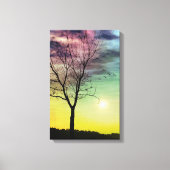 WINTER SUN EN TREE CANVAS AFDRUK (Voorkant)