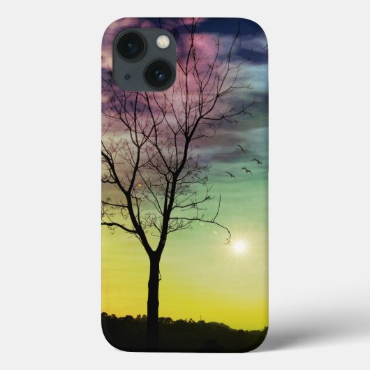 WINTER SUN EN TREE | iPhone 6/6 plus Hoesjes (Achterkant)