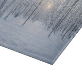 Winter Sunlight in Quiet Birch Forest Snijplank (Hoek)
