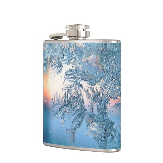 Winter Sunlight Through Frosted Ice Crystals Glass Heupfles (Links)